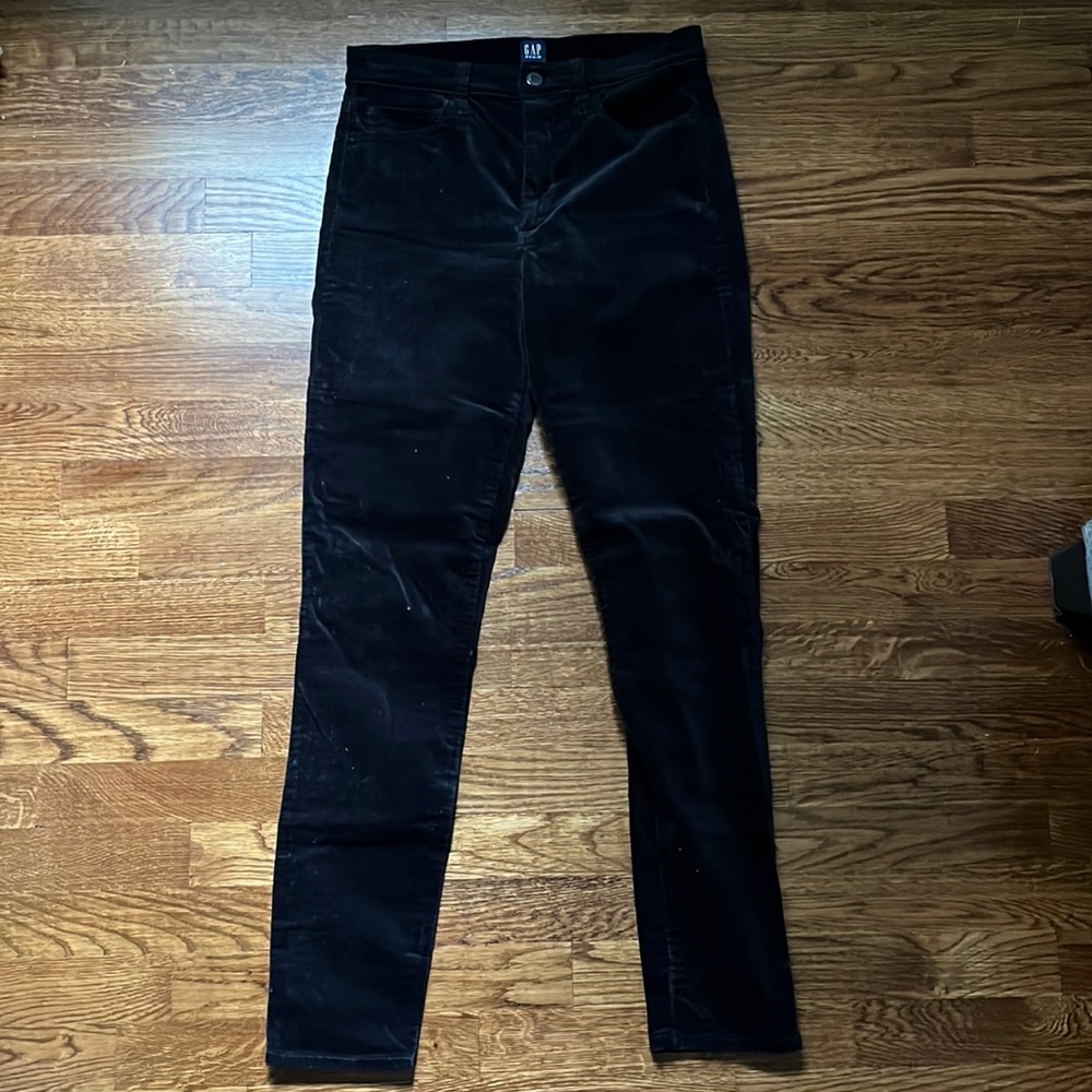 Black corduroy skinny jeans